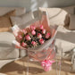 12 revolver pink rose in Korean paper packing