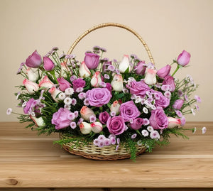 Premium Purple Basket Bouquet