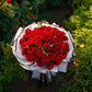 Premium 50 Red Roses with Black Packaging