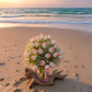 25 Jumilia Pink Roses in Chinese Glass Vase