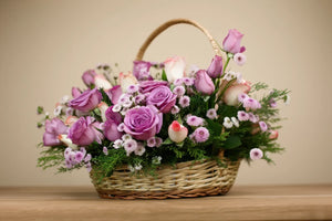 Premium Purple Basket Bouquet