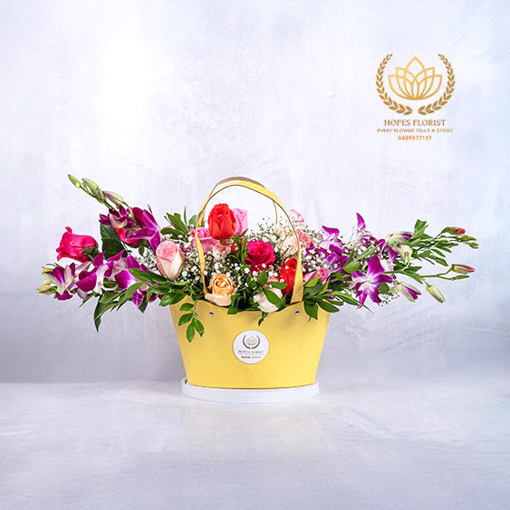 Beauty Orchid and rose arrangements