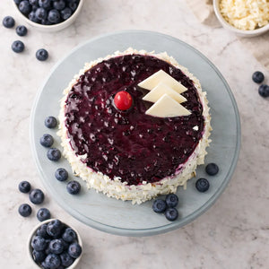Blueberry White Chocolate Mirror Glaze Cake