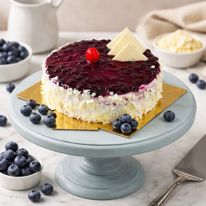 Blueberry White Chocolate Mirror Glaze Cake