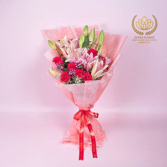 Elegant pink lilly