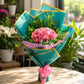 Pink Hydrangea with Green Packing