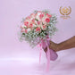 Pink rose with Pearl of love