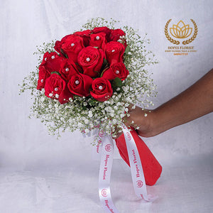 Red rose with Pearl of love
