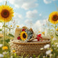 Sunflower & Red Roses Combo