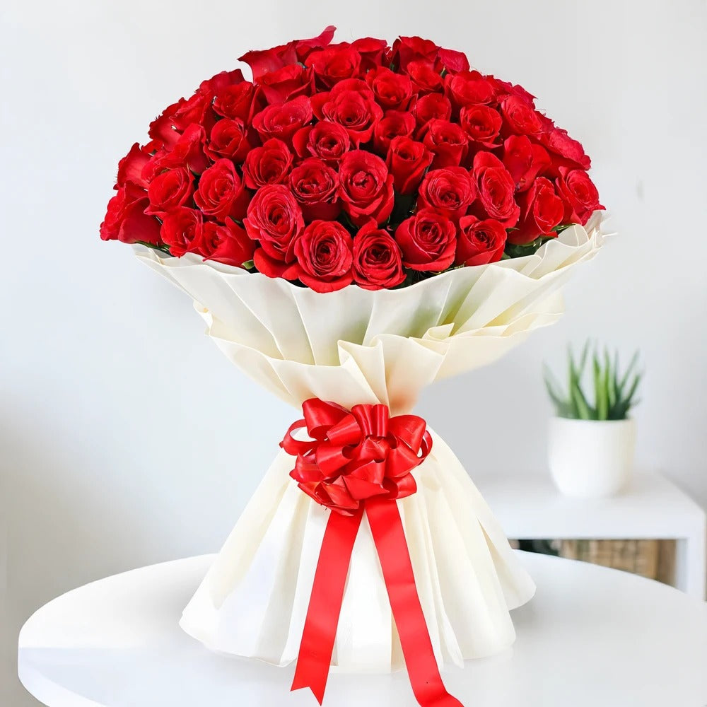 Majestic 100 rose bouquet